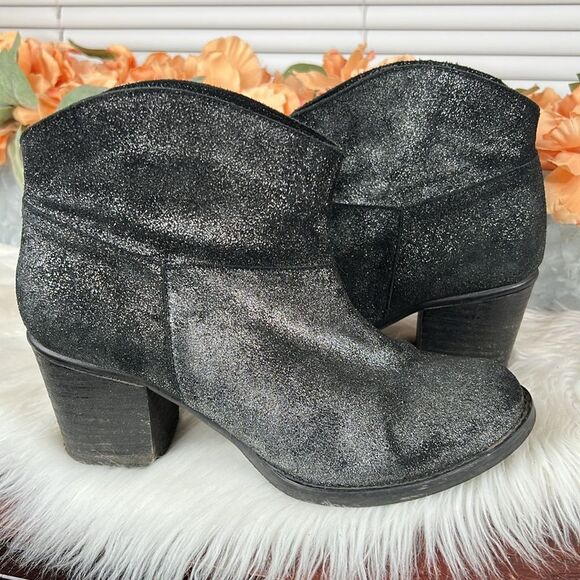 KG by Kurt Geiger Suzie Pewter Silver Metallic Suede Ankle Boots Size - Picture 1 of 13
